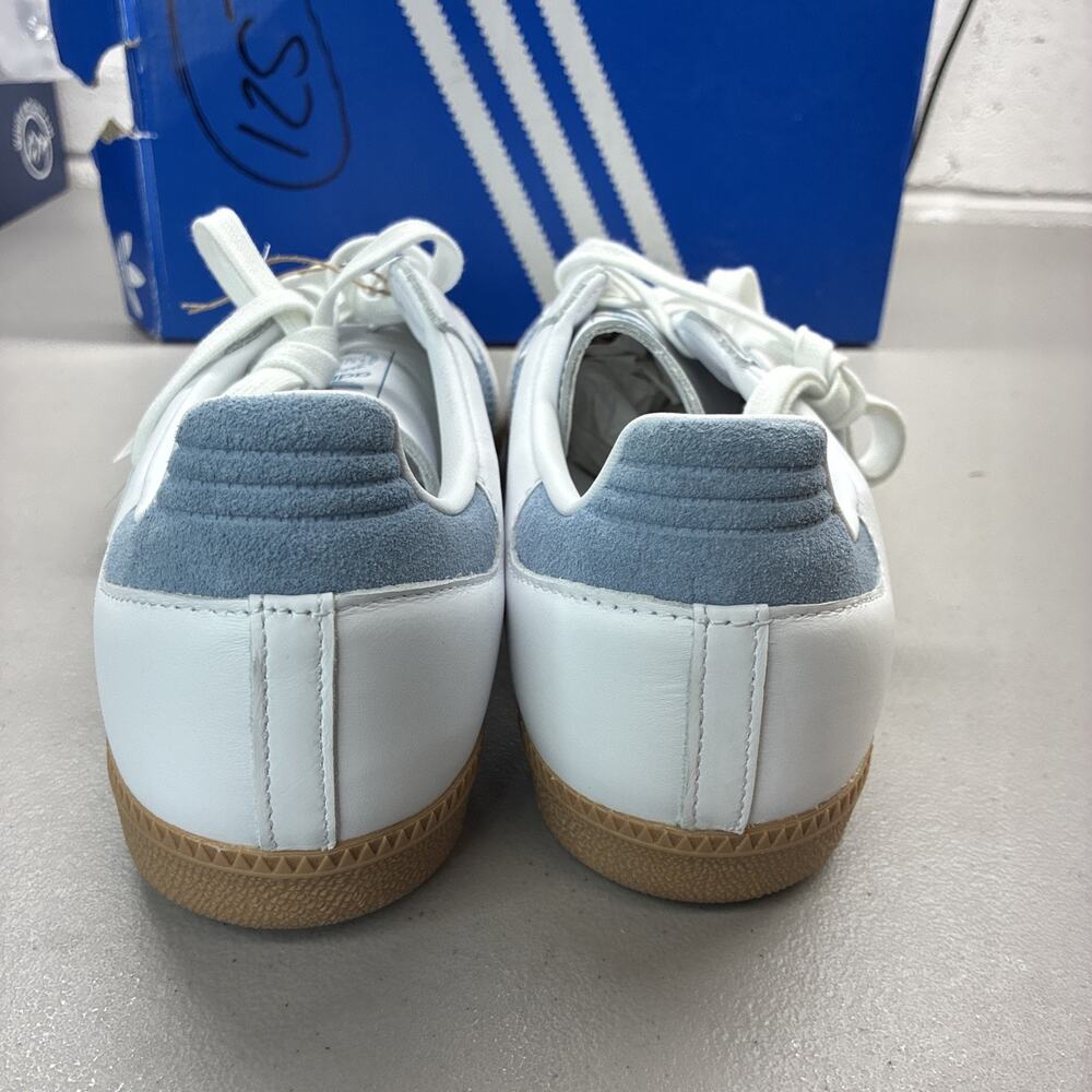 New Adidas JS1391 Women's Samba OG Size 11 White Alumina Ash Blue Sneakers - Picture 4 of 8